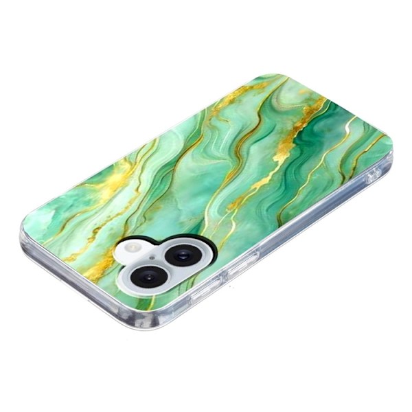 Mobilskal till iPhone 17 Marble Pattern Printing Soft - Grön Grön