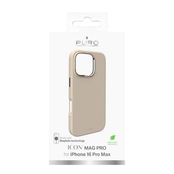 Puro Mobilskal till iPhone 16 Pro Max Magsafe Icon Pro Silikon - Beige Beige