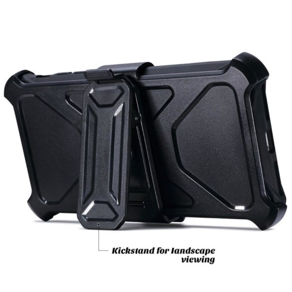 2-in-1 iPhone 8 Plus / 7 Plus mobilskal med bältesfodral - Svart Svart