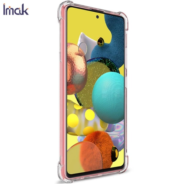IMAK Anti-drop matkapuhelimen suojakuori + näytönsuoja Galaxy A51 5G - kirkas
