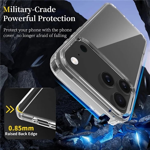Mobilskal till iPhone 17 Pro Max Acrylic Shockproof - Transparent Transparent