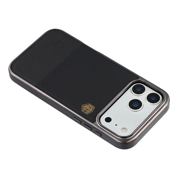 KIGC Mobilskal till iPhone 17 Pro Max Electroplating PC + TPU + PU Svart