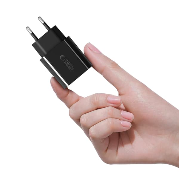 Tech-Protect Väggladdare USB-C 20W - Svart Svart