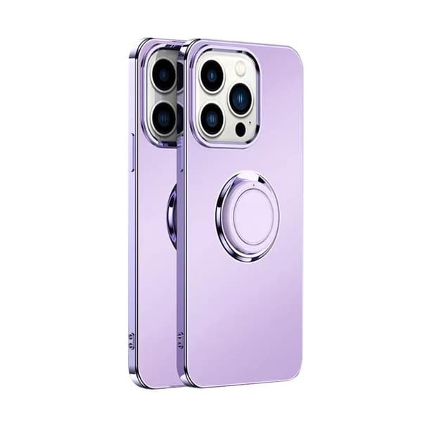 Mobilskal till iPhone 14 Pro Ringhållare Electroplating Kickstand - Lila Lila