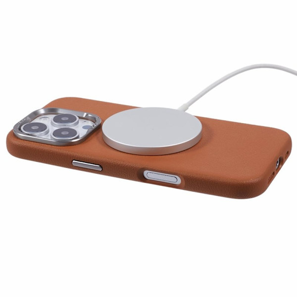 X-LEVEL Mobilskal till iPhone 16 Pro Max MagSafe PU Läder Brun