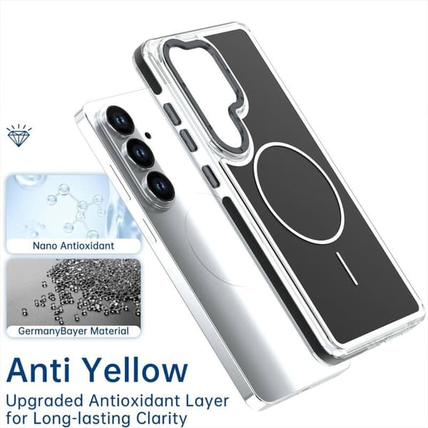 Mobilskal för Samsung Galaxy S26 Plus Magnetiskt Shockproof TPU - Svart