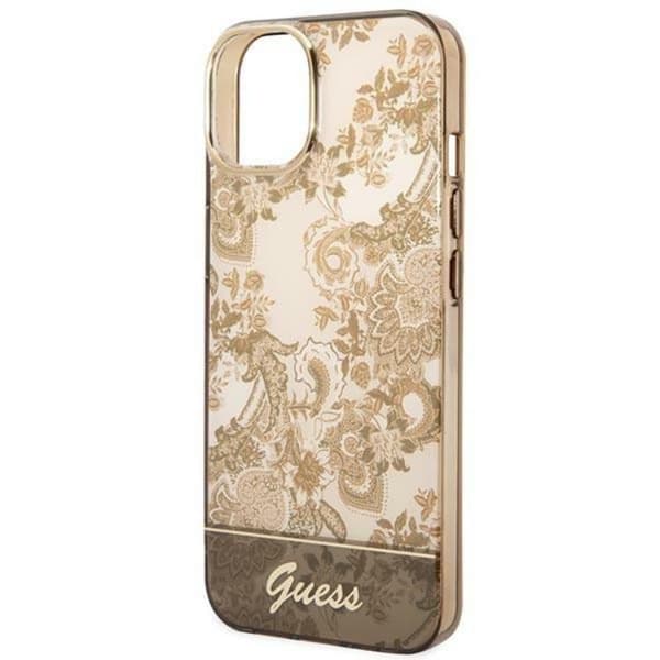 GUESS iPhone 14 Plus -kuori Porcelain Collection - Ocher Brun