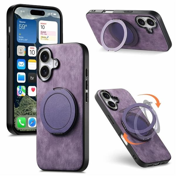 Mobilskal till iPhone 17 Rotating Kickstand - Lila Lila