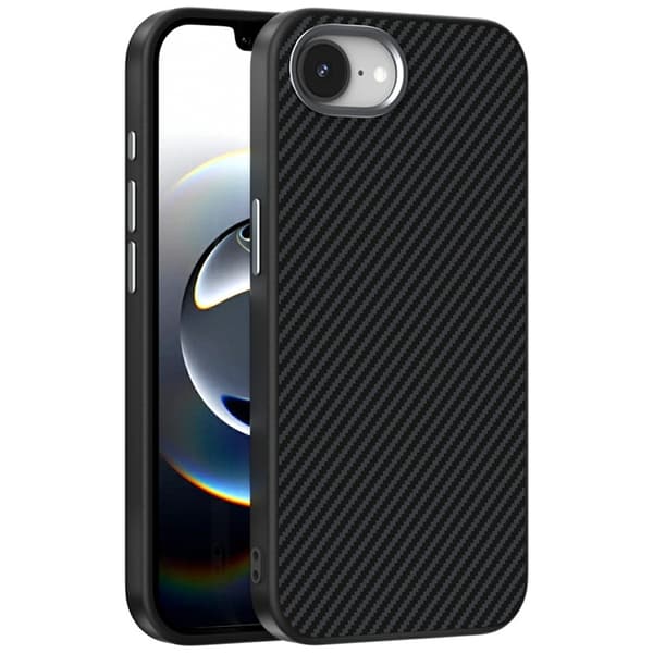 ABEEL Mobilskal till iPhone 16e MagSafe Carbon Fiber Texture Svart