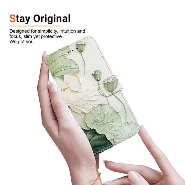 Sony Xperia 10 VII Konstläder Plånboksfodral Pattern Printing - Lotus Flerfärgad