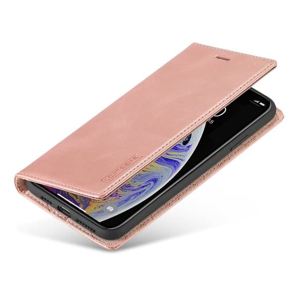 LC.IMEEKE Mobilskal till iPhone X/XS KonstLäder - Roséguld