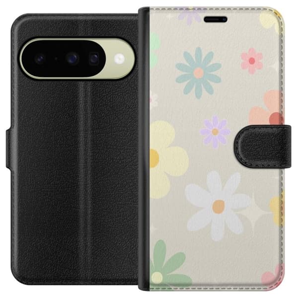 Pung taske til Google Pixel 10 med fejede blomster