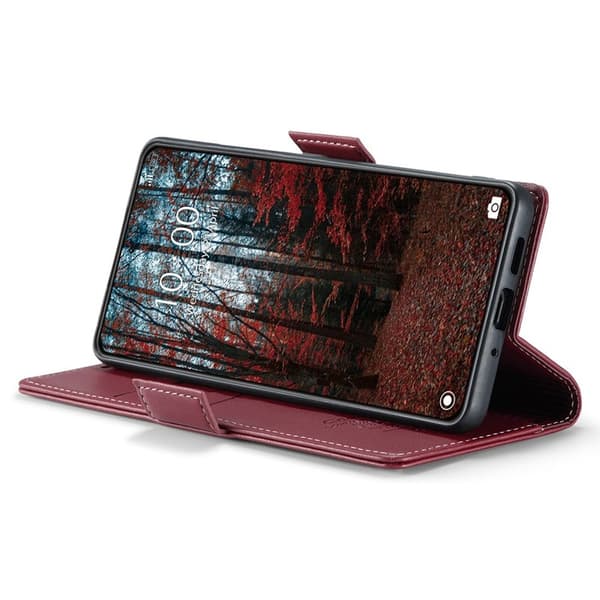 CASEME 023 Xiaomi 14 Plånboksfodral Konstläder RFID Röd