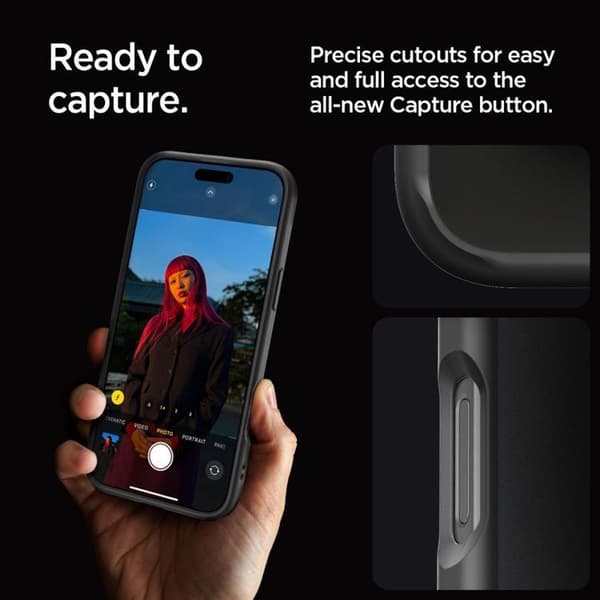 Spigen Telefontaske til iPhone 16 Pro Max Ultra Hybrid - Frost Sort Svart