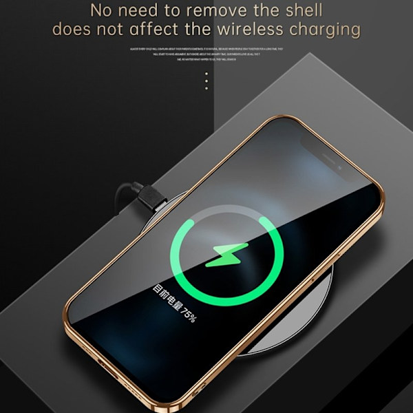 SULADA Mobilskal till iPhone 14 Pro Electroplating PU Läder Svart