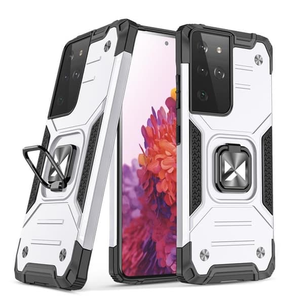 Wozinsky Magnetic Ring Armor Kuori Galaxy S22 Ultra - Hopea Silver