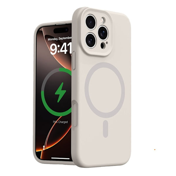 Mobilskal till iPhone 16 Pro MagSafe Precise Cutouts - Antikvit Vit
