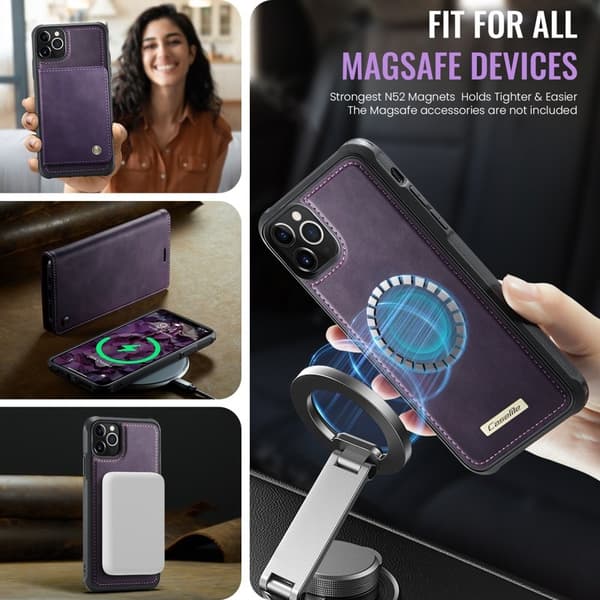 CASEME C49 Mobilskal till iPhone 11 Pro MagSafe RFID Lila