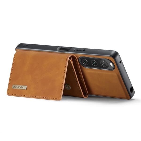 DG.MING M1 Series Kickstand Mobilskal för Sony Xperia 10 V - Brun