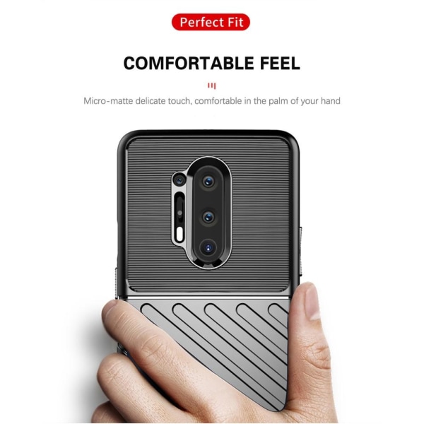 Thunder Twill Texture Skal OnePlus 8 Pro - Blå Blå