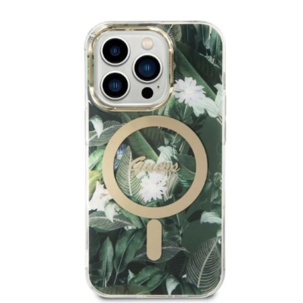 GUESS iPhone 14 Pro Max Magsafe Case Jungle + langaton laturi -