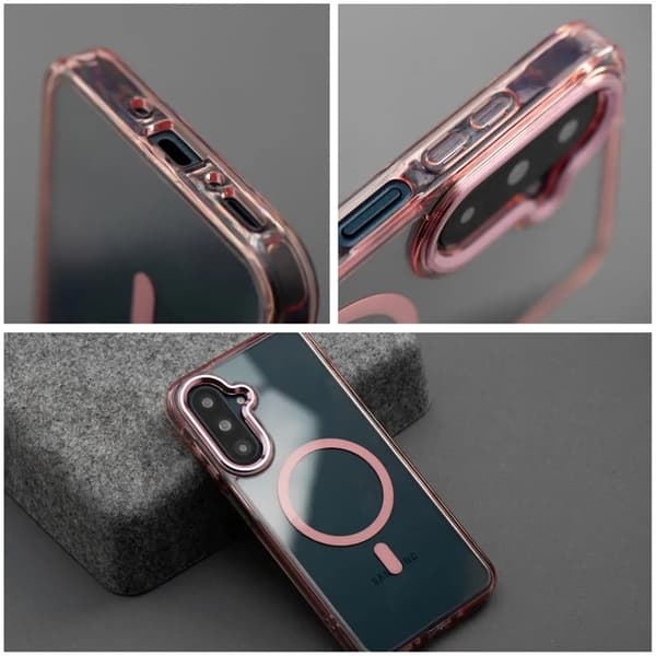 Telefontaske Til Galaxy S26 Plus MagSafe Frame Clear Hybrid - Pulverrosa Rosa