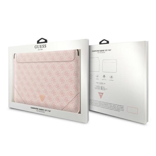 Guess Datorfodral 16'' 4G Uptown Triangle Logo - Rosa