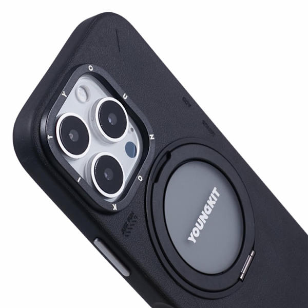 Youngkit Mobilskal till iPhone 16 Pro Max Magafe Rotating Kickstand Svart