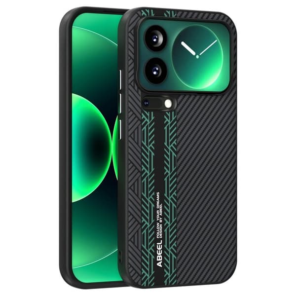 ABEEL Mobilskal till Xiaomi 17 Pro Max PC TPU Aluminium PU Läder - Textur 2