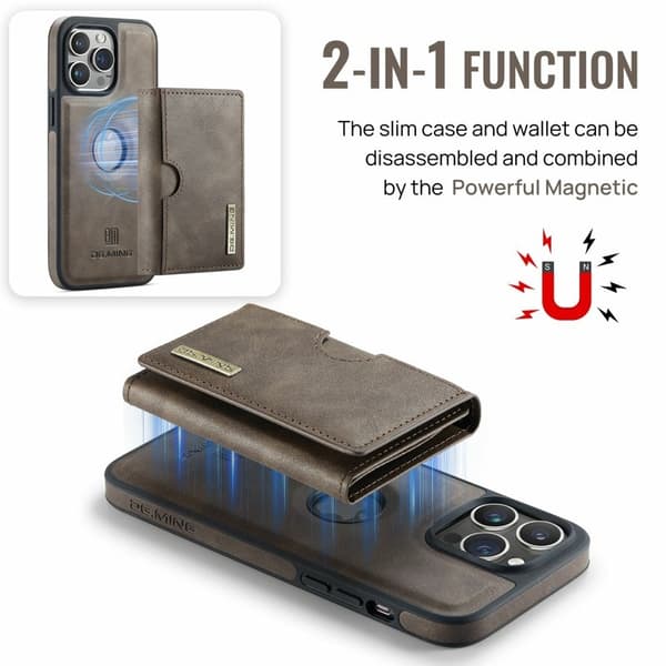 DG.MING M6 Series Mobilskal till iPhone 12 Pro Max Magnetiskt Brun