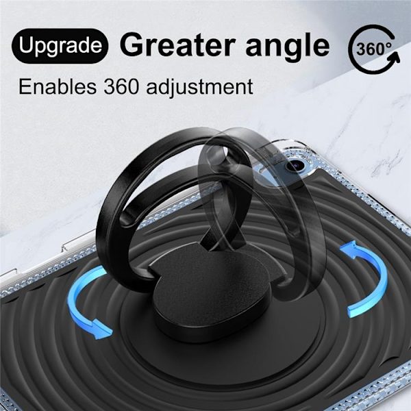 iPad (2025) / 10.9 (2022) Mobilskal Kickstand Wave Pattern - Svart Svart