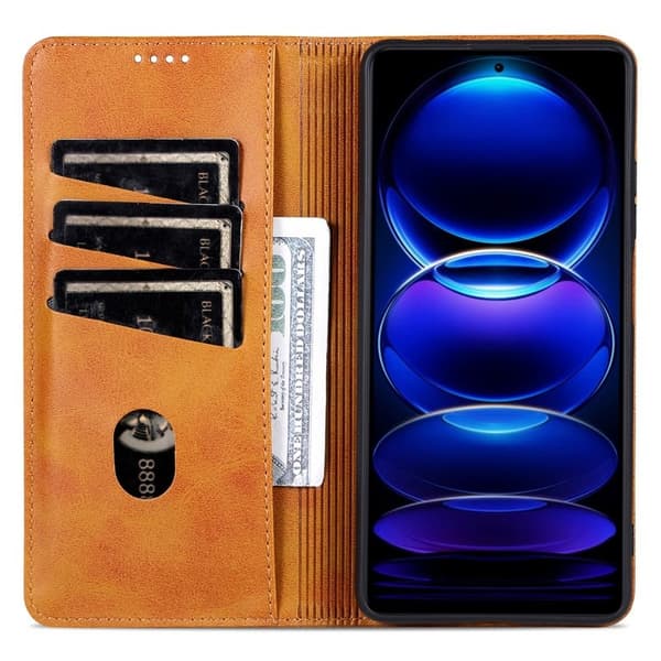 AZNS Samsung Galaxy A16 Plånboksfodral Konstläder - Brun