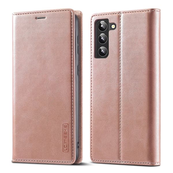 LC.IMEEKE Plånboksfodral Samsung Galaxy S22+ 5G - Konstläder - Rosa