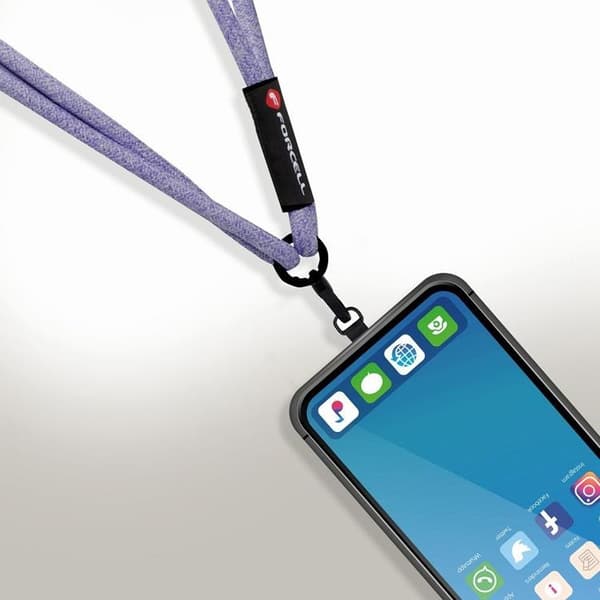 Forcell Crossbody Mobilrem Lanyard med Justerbar Längd - Grå Grå
