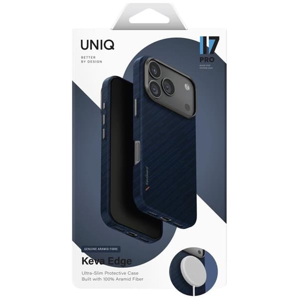 UNIQ Mobilskal till iPhone 17 Pro MagSafe Keva EDGE Blå