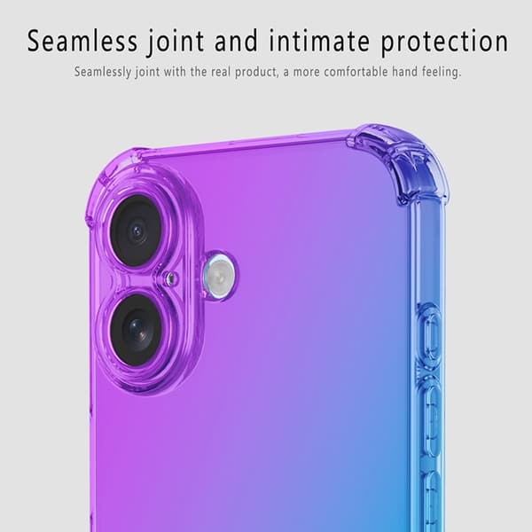 Mobilskal till iPhone 17 Gradient Color TPU Anti-Drop - Lila/Blå Lila