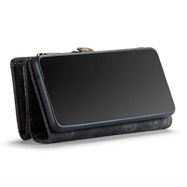 CASEME Multi-function Wallet Mobilskal för Samsung Galaxy S21 FE - Svart