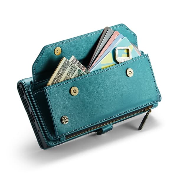 CASEME Plånboksfodral Konstläder för Samsung Galaxy Note20 Ultra - Grön