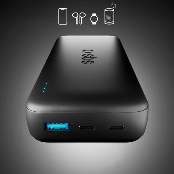 SBS Powerbank 20000mAh 10W USB-A - USB-C Infinity - Svart Svart