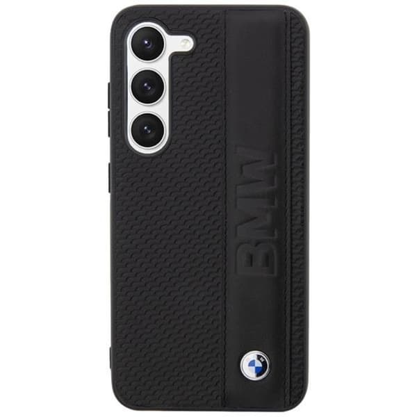 BMW Galaxy S23 Kuori Nahkaa Textured & Stripe - Musta Black