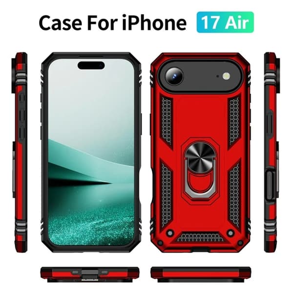 Mobilskal till iPhone Air med Kickstand - Röd Röd
