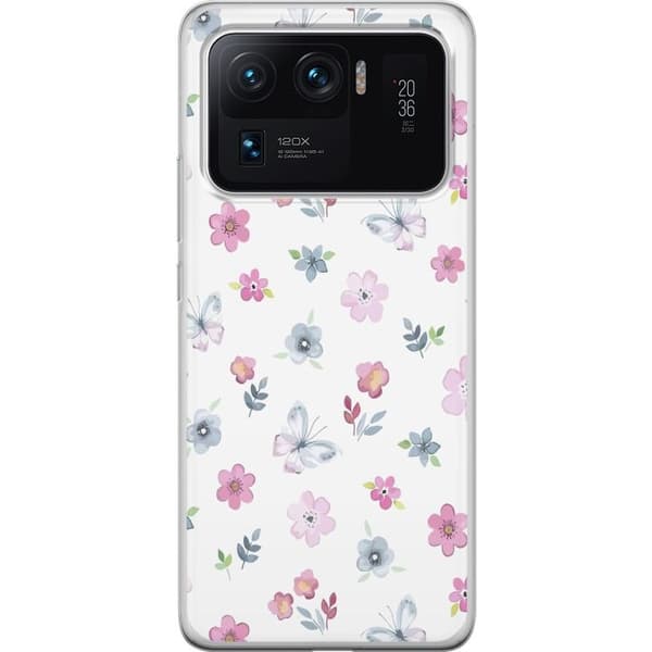Taske til Xiaomi Mi 11 Ultra med blomster og sommerfugle