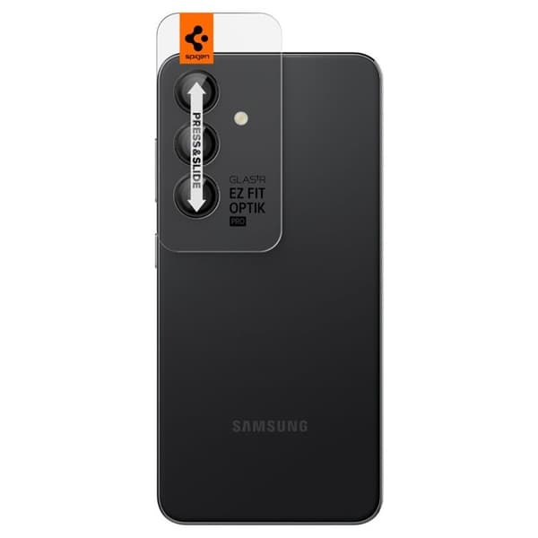 Spigen [2-Pack] Galaxy S23 FE Kameralinsskydd Härdat glas EZ-Fit Black