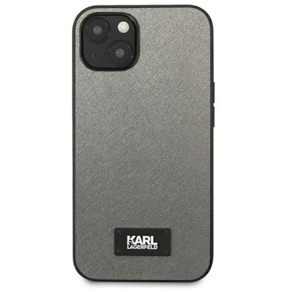 Karl Lagerfeld iPhone 13 mini Skal Saffiano Plaque - Silver