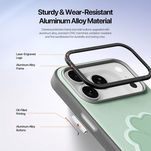 DUX DUCIS Mobilskal till iPhone 17 Pro Max Fingerring/Rem Luvy Series Grön