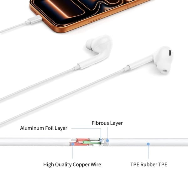 Tech-Protect Hörlurar Mini Jack Core G3 Ultraboost - Vit