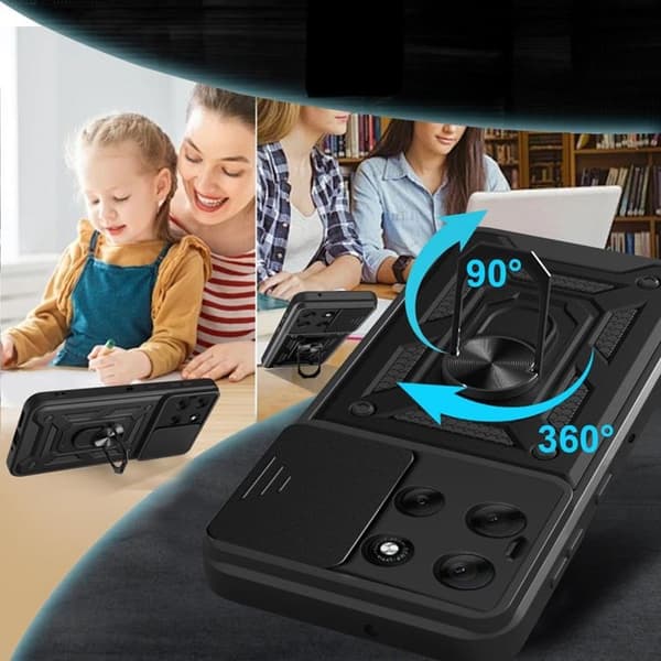 Tech-Protect telefontaske til Motorola Moto G86 5G Camshield Pro - Sort Svart