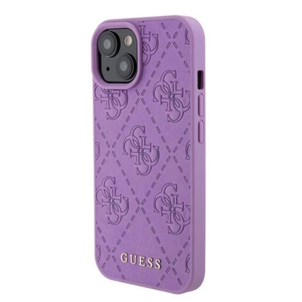 Guess iPhone 15 Mobilcover 4G Stemplet - Lilla