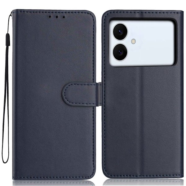 Samsung Galaxy S26 Edge Plånboksfodral Konstläder Ställ - Blå