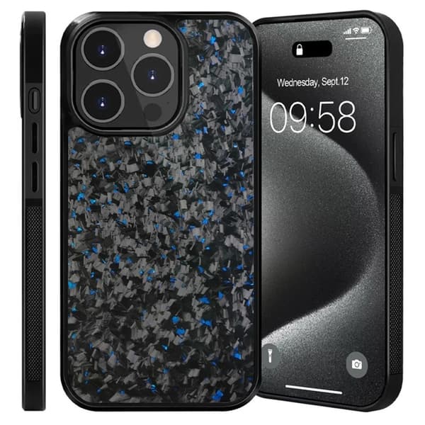 Mobilskal till iPhone 15 Pro Aramid Fiber Forged - Blå Blå